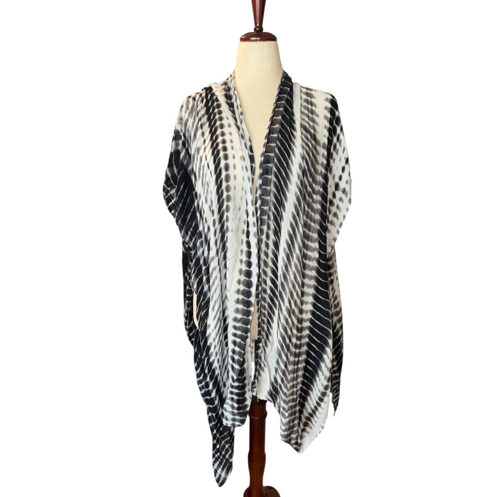 Michael‎ Stars B&W tie-dye coverup, swim sun beach O/S